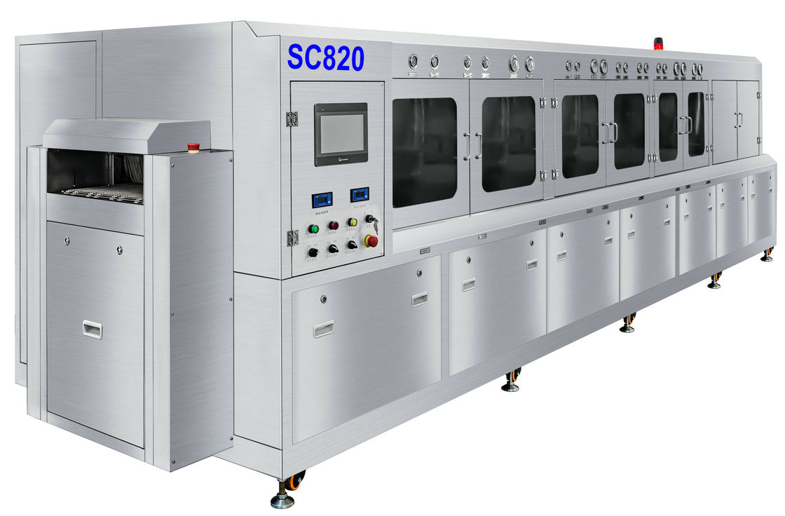 Sus304 半導体パッケージングフラックス化学洗浄機 IGBT、IPM、リードフレーム部品用600mm幅ネット