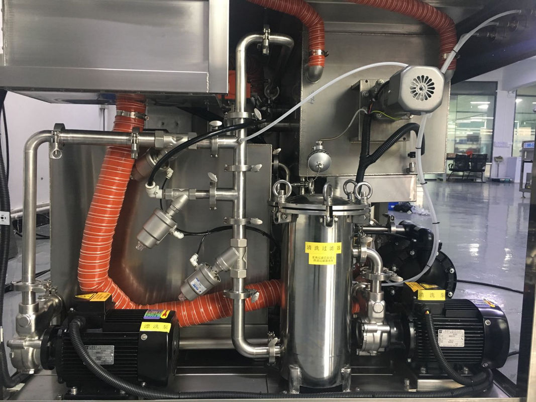 赤い接着剤のための液体の洗浄および水すすぎの超音波+スプレーのクリーニング機械